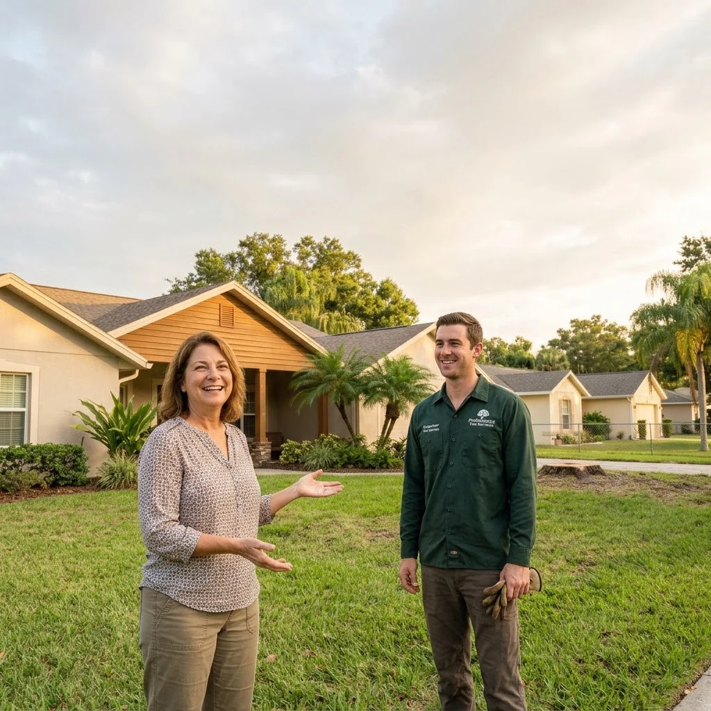 Completed tree removal with full debris cleanup in Dunedin, FL