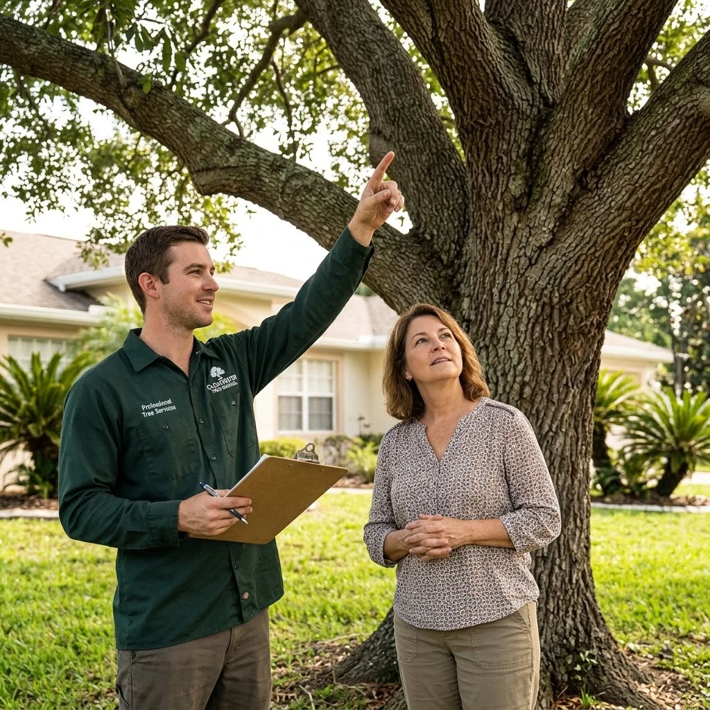 Tree removal and trimming at a Safety Harbor, Florida home